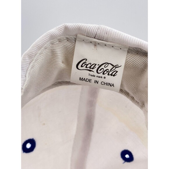 Vtg Coca Cola Snapback Hat Cap Adult OS Unique Blue White Red Embroidered USA - Picture 4 of 6